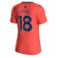 Camiseta Everton Ashley Young #18 Visitante Equipación para mujer 2023-24 manga corta